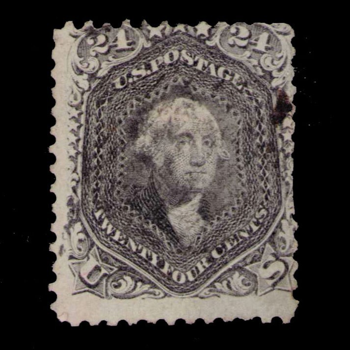US 19th Century Stamp: Sc# 78 lilac 24¢ Washington used fine cv$425 _mb US 19th Century Stamp: Sc# 78 lilac 24¢ Washington used fine cv$425 _mb