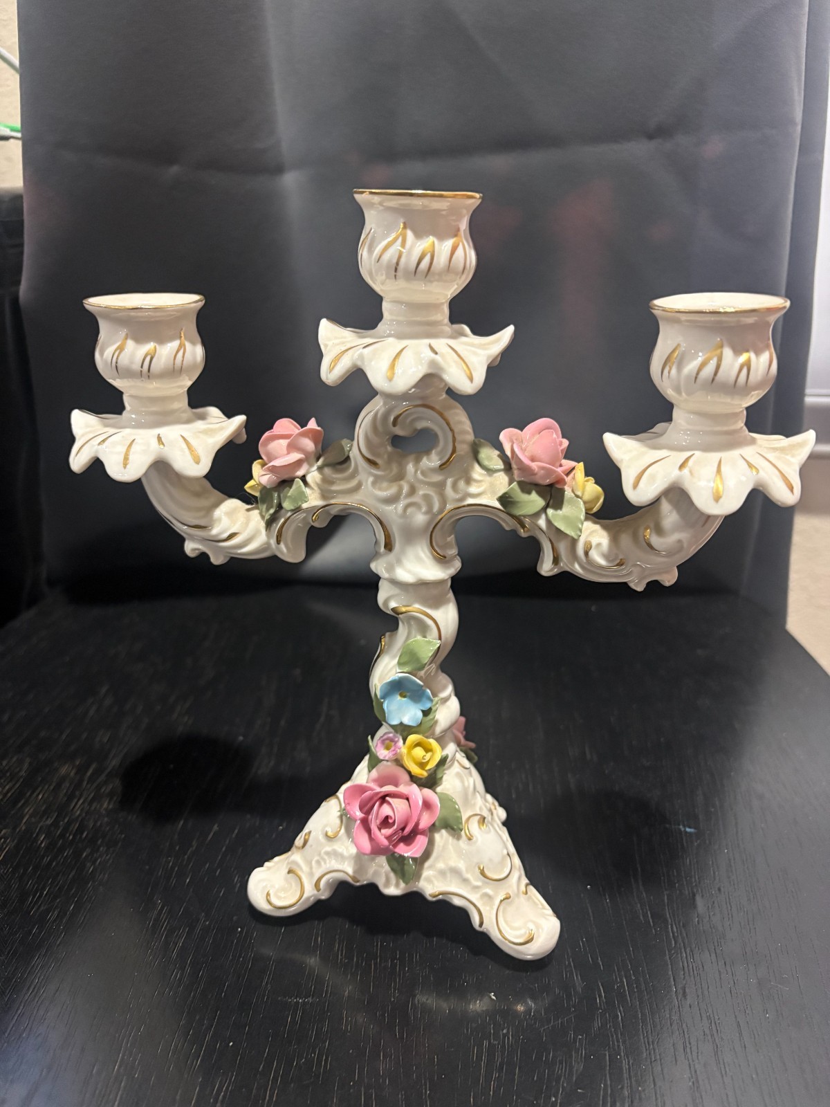 Antique Dresden Porcelain Candelabra