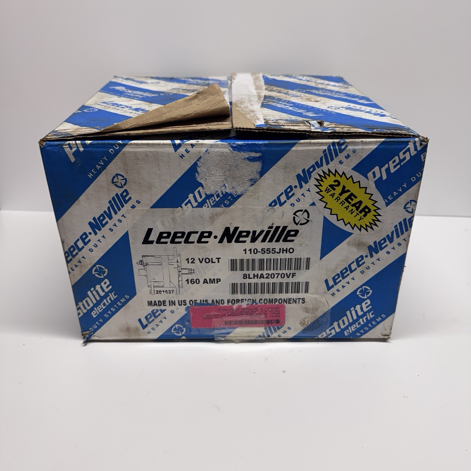 NOS Volvo Leece-Neville 110-555JHO Alternator 12V 160A Genuine USA NOS Volvo Leece-Neville 110-555JHO Alternator 12V 160A Genuine USA
