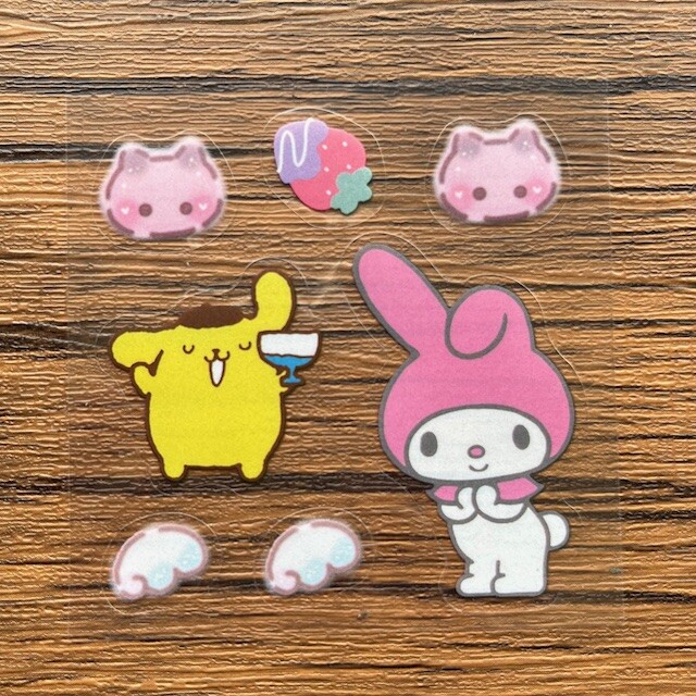 Sanrio My Melody sheets Stickers Hello Kitty And Friends Cute Decoration NEW A