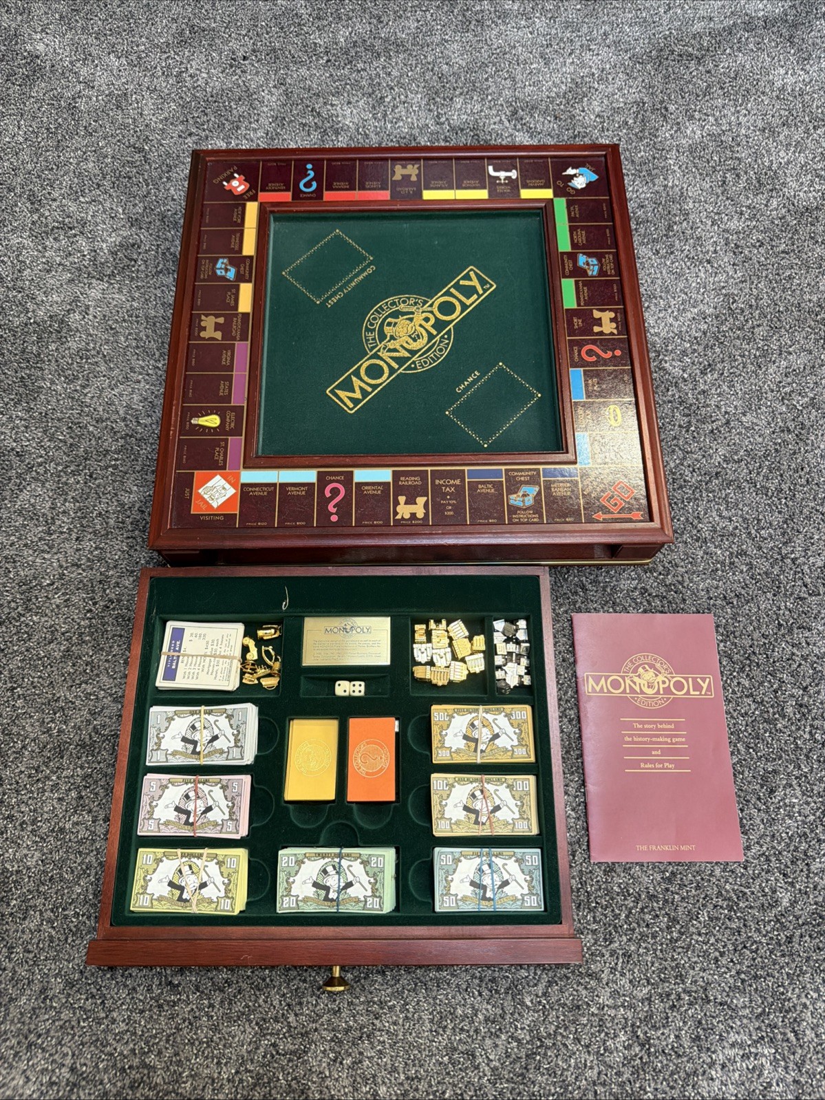 Vintage Monopoly Franklin Mint GOLD Collector\'s Edition 1991 COMPLETE Vintage Monopoly Franklin Mint GOLD Collector\'s Edition 1991 COMPLETE