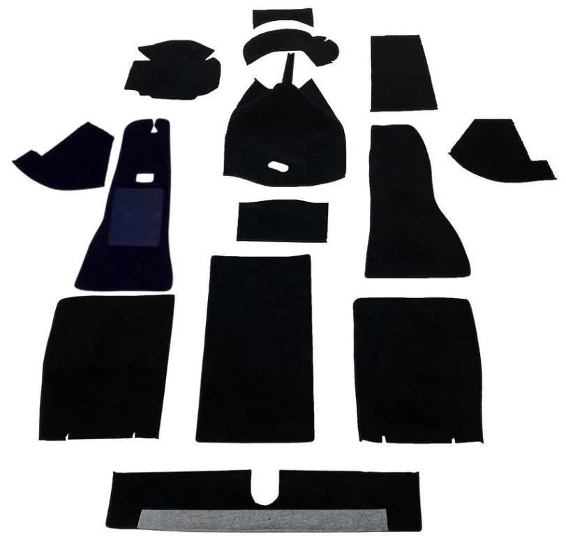 MG TD Carpet Kit 1950-1953 Complete with Flat Floor Black Charcoal Red Maroon