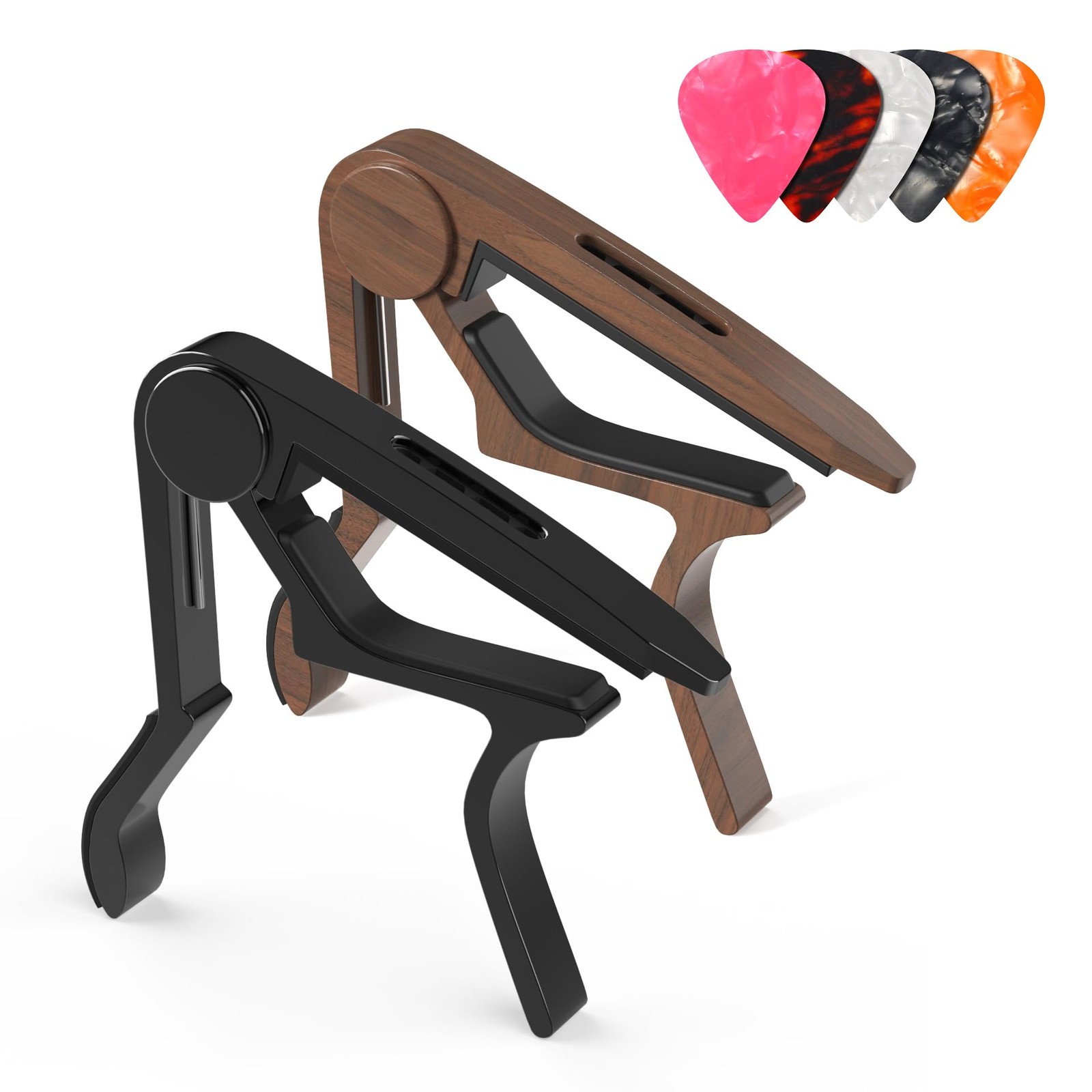 Capo, Guitar Capo with Pick Holder and 5 Picks, Guitar Clamp, Guitar Kapo Capo, Guitar Capo with Pick Holder and 5 Picks, Guitar Clamp, Guitar Kapo