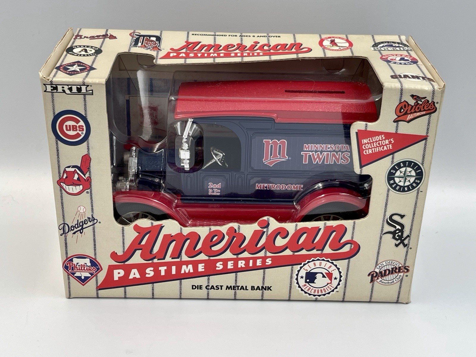 ERTL American Pastime Series – Minnesota Twins Die‑Cast Bank – 1994 – New in Box