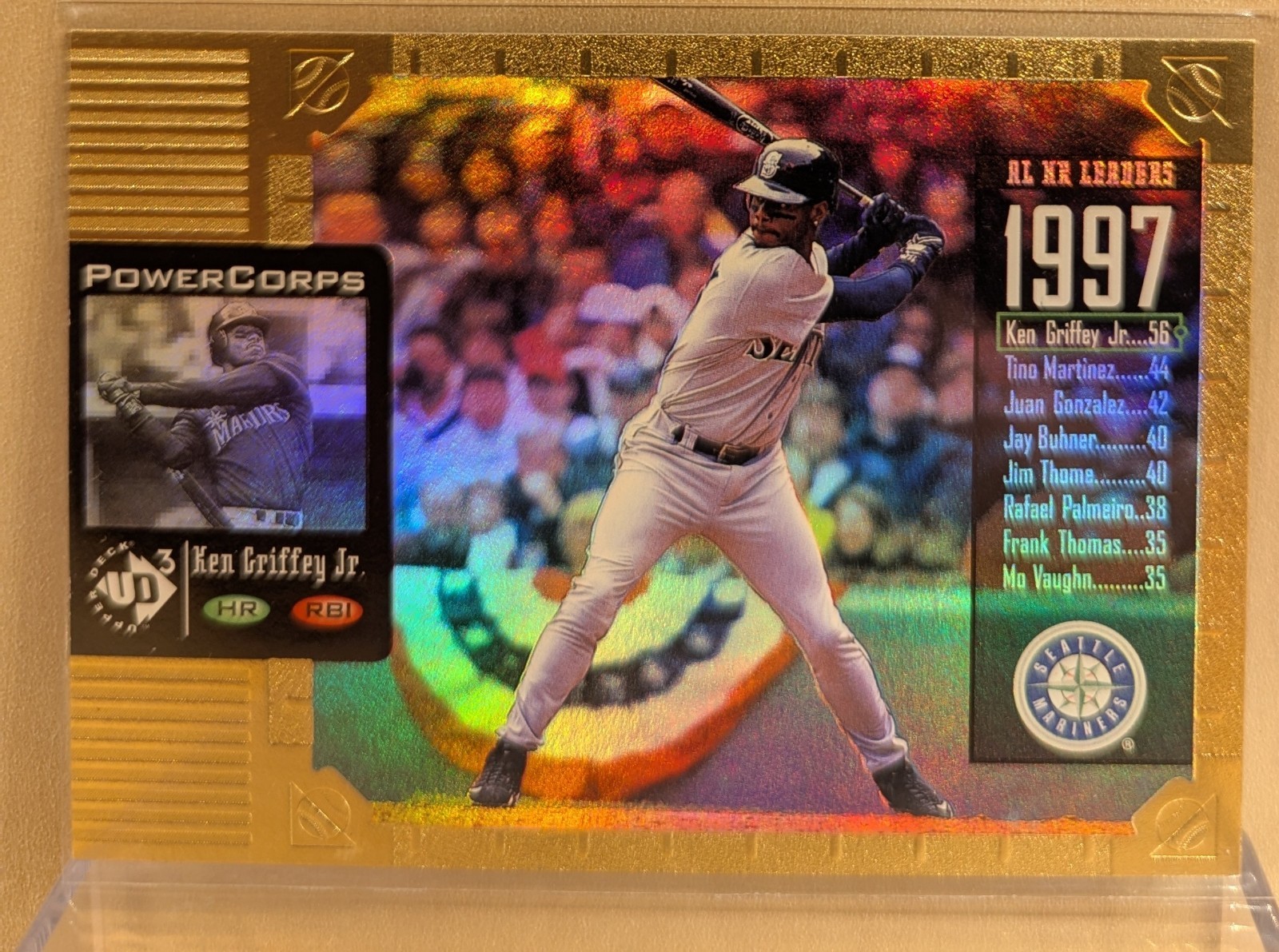 1998 Upper Deck UD3 POWER CORPS #240 Ken Griffey Jr Refractor HOF RARE BOX HIT 1998 Upper Deck UD3 POWER CORPS #240 Ken Griffey Jr Refractor HOF RARE BOX HIT