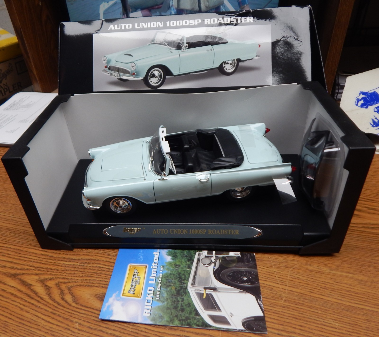 RICKO AUTO UNION 1000SP ROADSTER DIE CAST NIB 1/18 1SCALE BOX HAS BEEN OPENED RICKO AUTO UNION 1000SP ROADSTER DIE CAST NIB 1/18 1SCALE BOX HAS BEEN OPENED