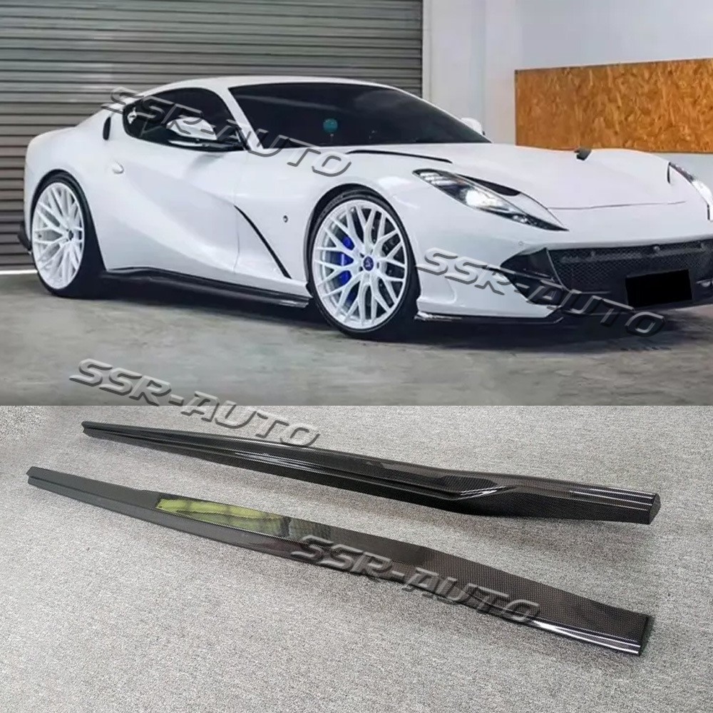 For 2018-24 Ferrari 812 GTS Superfast Real Carbon Fiber Bodykits Side Skirts For 2018-24 Ferrari 812 GTS Superfast Real Carbon Fiber Bodykits Side Skirts