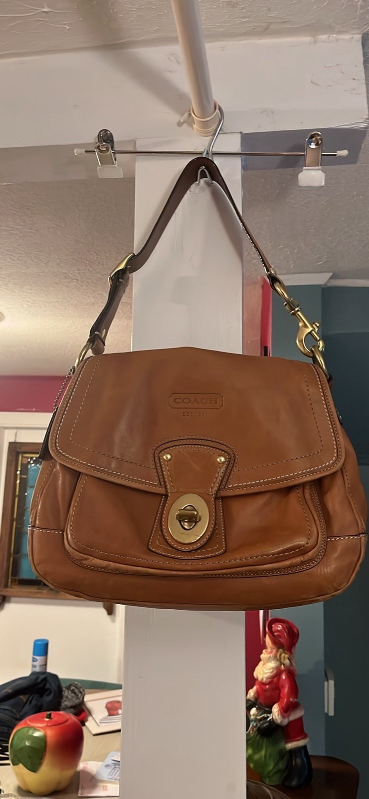 VTG Coach Legacy Ali Flap Shoulder Bag F12854 Brown Leather Turnlock 65th Anniv VTG Coach Legacy Ali Flap Shoulder Bag F12854 Brown Leather Turnlock 65th Anniv