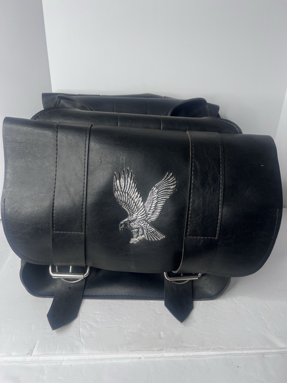 Vtg Willie & Max Motorcycle Saddlebags Set Eagle 16 lb Capacity Heavy Duty USA