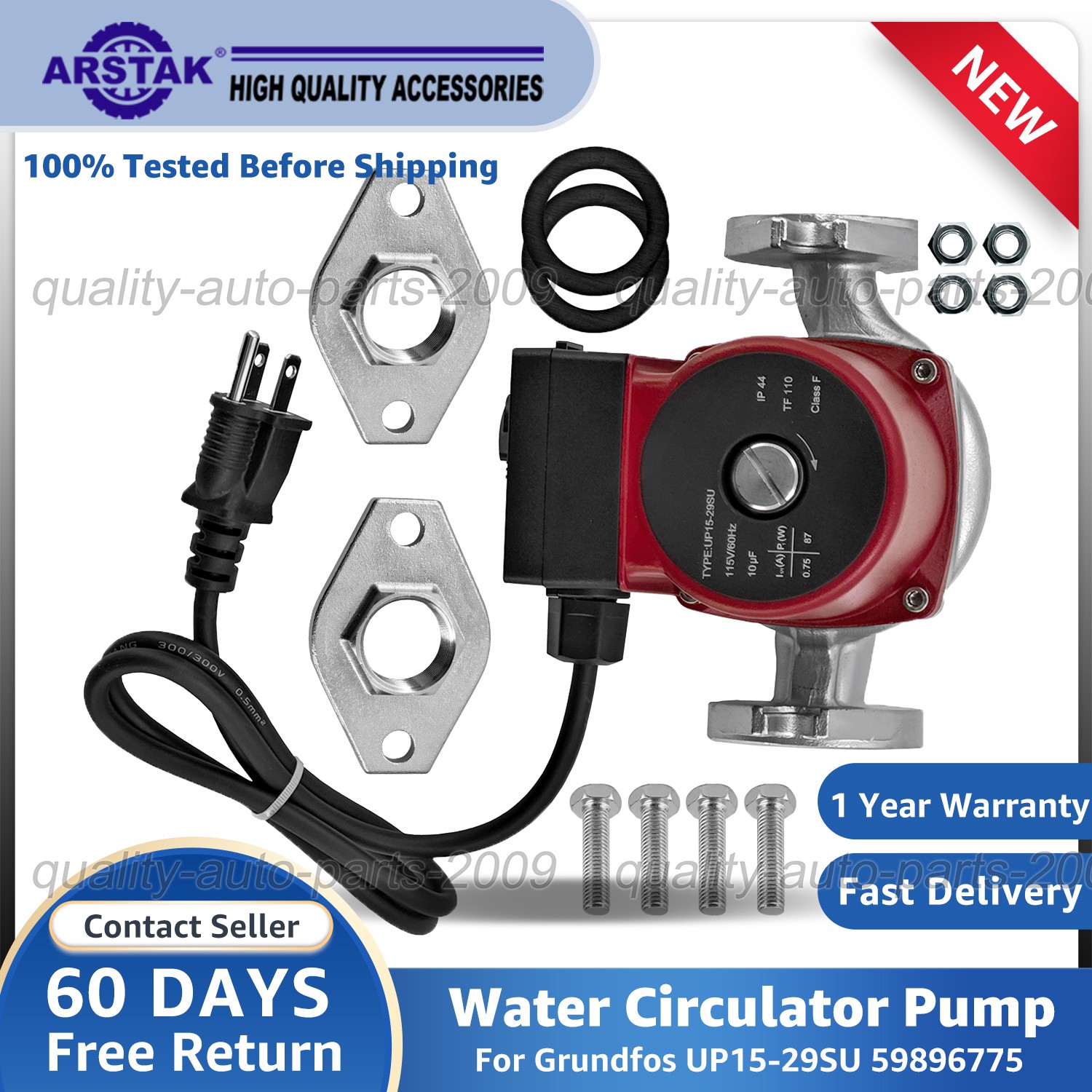 59896775 For Grundfos UP15-29 SU Stainless steel Circulator Pump 115V, 9H, 60Hz 59896775 For Grundfos UP15-29 SU Stainless steel Circulator Pump 115V, 9H, 60Hz