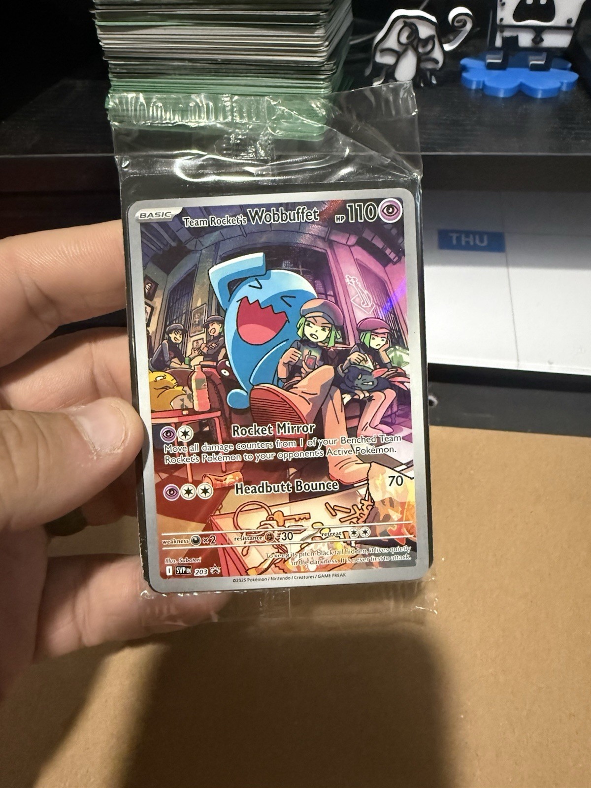 2025 Pokemon SVP EN BSP #203 Team Rocket\'s Wobbuffet Sealed Promo Pack 2025 Pokemon SVP EN BSP #203 Team Rocket\'s Wobbuffet Sealed Promo Pack
