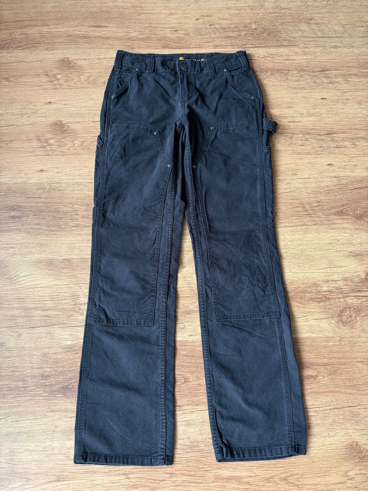 Vintage BLK Black Carhartt Double Knee Carpenter Trousers - W28 x L30 Vintage BLK Black Carhartt Double Knee Carpenter Trousers - W28 x L30