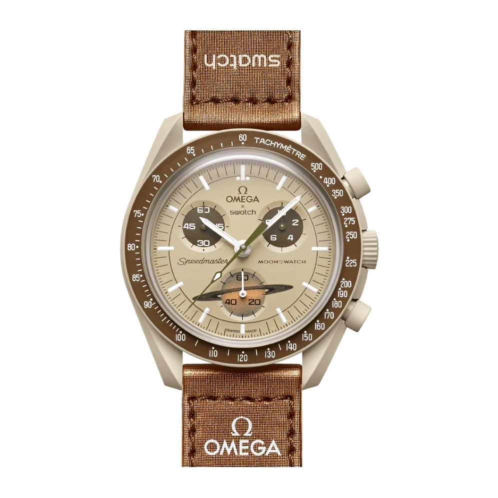 OMEGA x Swatch MoonSwatch Mission to Saturn 42mm Beige Bioceramic Quartz OMEGA x Swatch MoonSwatch Mission to Saturn 42mm Beige Bioceramic Quartz
