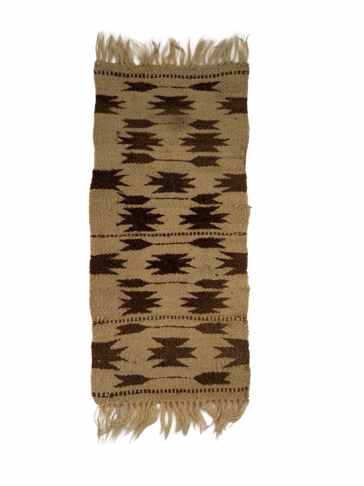 Vintage Zapotec Handwoven Wool Textile Rug Mat Southwest Geometric Arrows Mini
