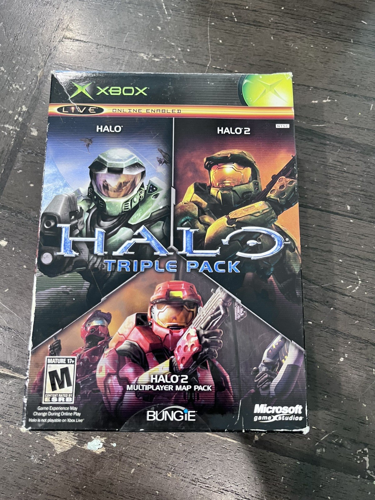 Halo Triple Pack - Complete, CIB - Halo, Halo 2, Halo 2 Map Pack - OG Xbox
