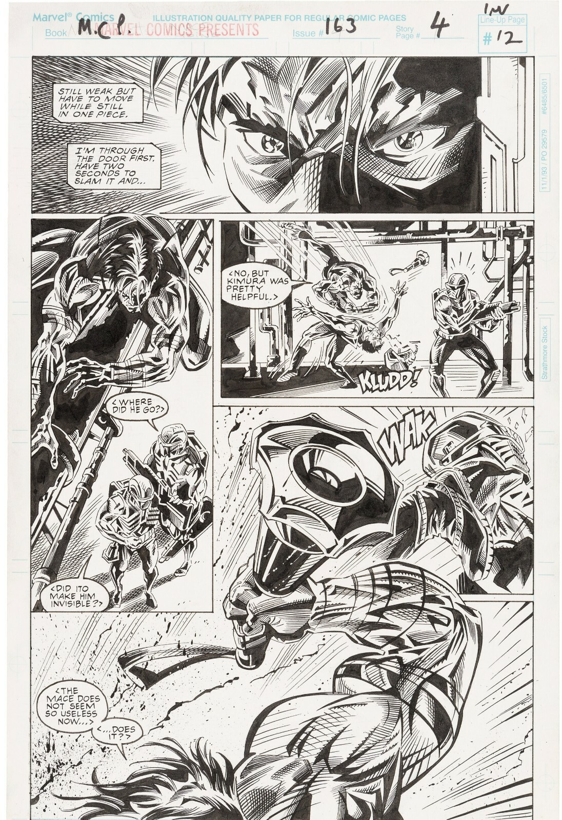 Barry Crain and Hilary Barta Marvel Comics Presents #163 Story Page 4 Mace Orig.