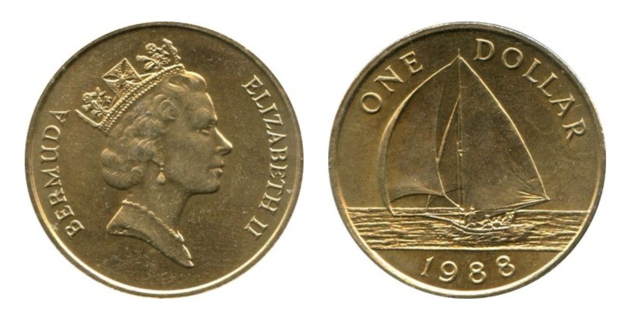 1988-2021 Bermuda 1 Dollar Sailboat $1 BMD 1988-2021 Bermuda 1 Dollar Sailboat $1 BMD