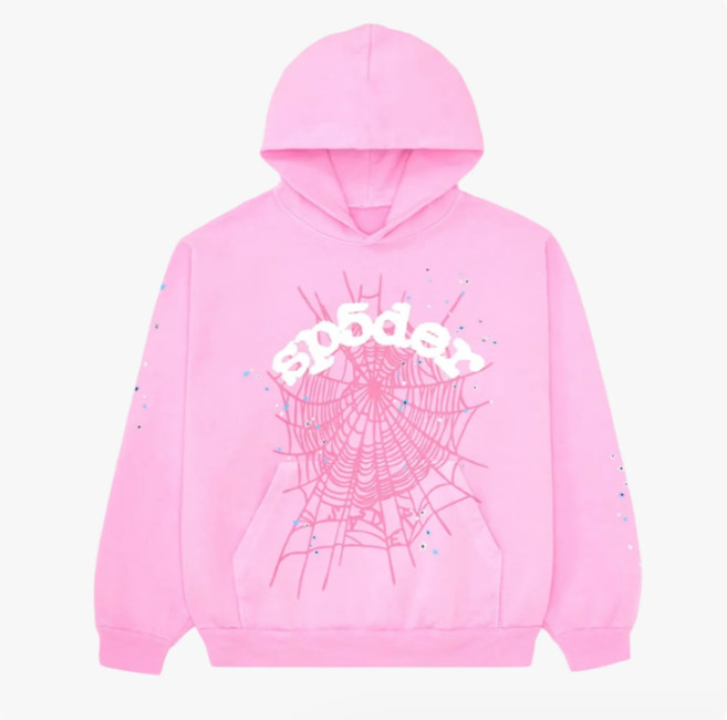 Sp5der Pink OG Web Hoodie Sp5der Pink OG Web Hoodie
