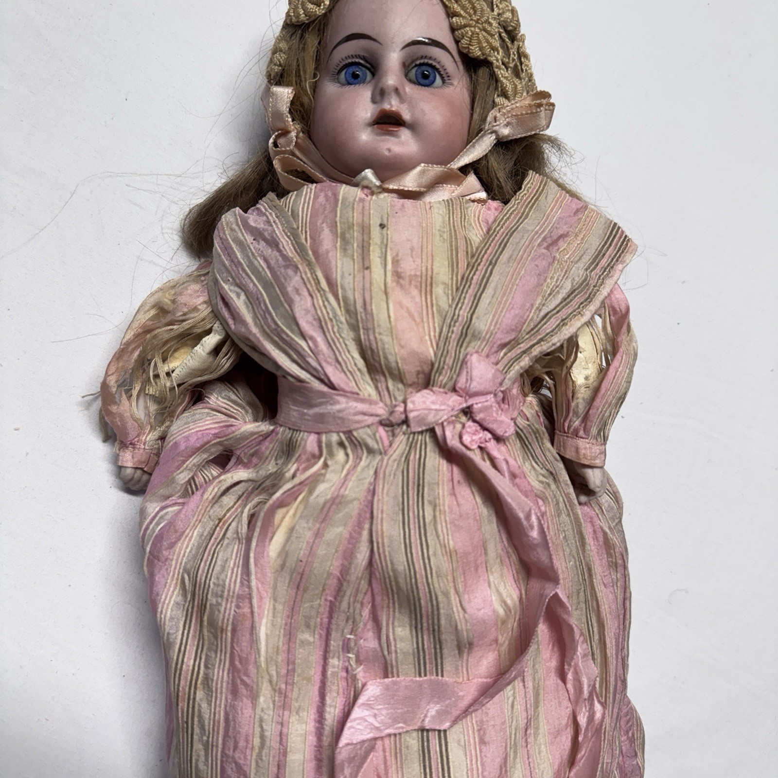 Antique Ernst Heubach 1900s German Bisque Porcelain Head Doll 17” Dress 1902 Antique Ernst Heubach 1900s German Bisque Porcelain Head Doll 17” Dress 1902