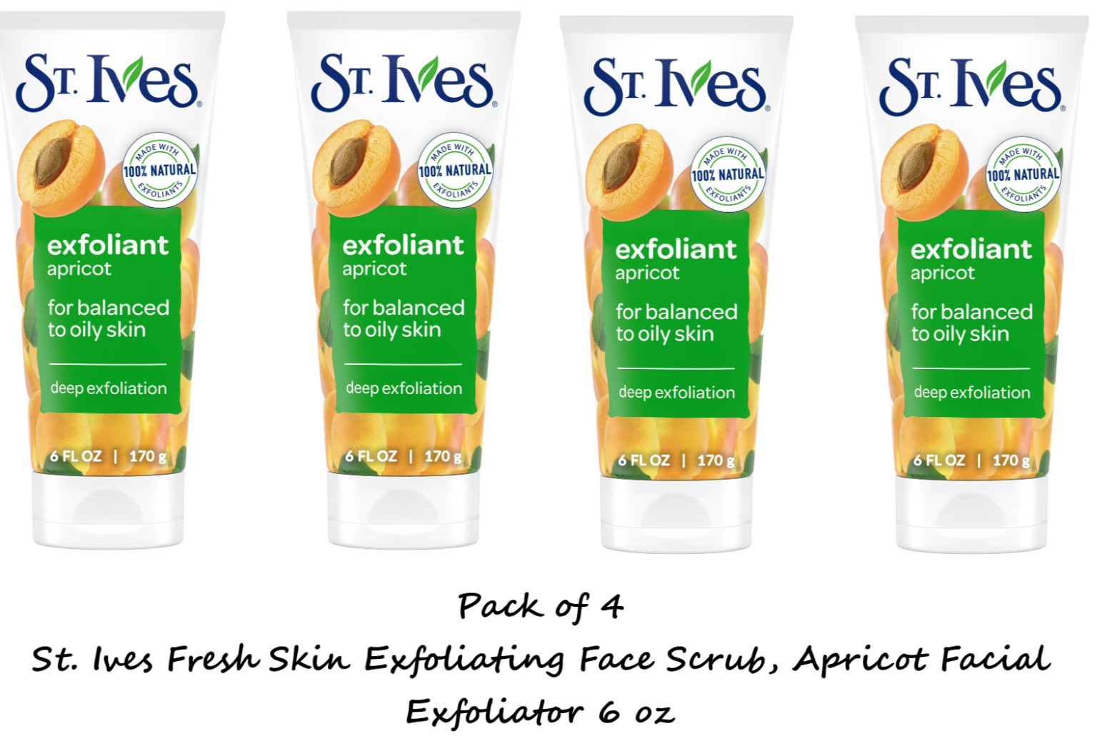 St. Ives Face Scrub, Healthy-Looking Skin Apricot Face Wash Scrub 6 Oz ( 4Pack) St. Ives Face Scrub, Healthy-Looking Skin Apricot Face Wash Scrub 6 Oz ( 4Pack)