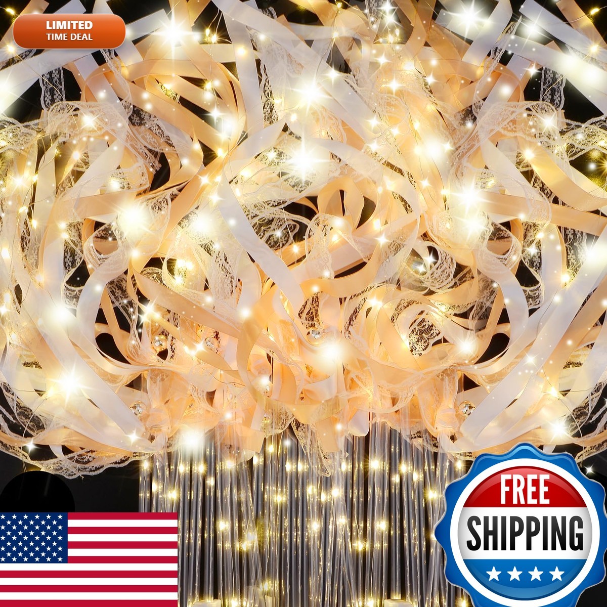 HONLYNE 100 PCS LED Fairy Wands with Bells - Wedding, Birthday, Raves HONLYNE 100 PCS LED Fairy Wands with Bells - Wedding, Birthday, Raves