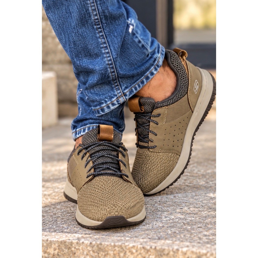 Skechers Classic Fit Air-Cooled Memory Foam Sneakers Taupe Mens 10.5 65474 TPE Skechers Classic Fit Air-Cooled Memory Foam Sneakers Taupe Mens 10.5 65474 TPE