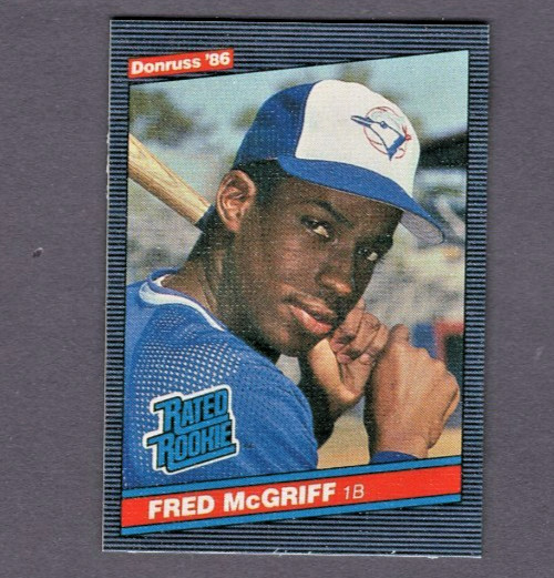 2001 DONRUSS ROOKIE REPRINT 1986 CANVAS FRONT TEST PROTOTYPE FRED MCGRIFF 1/1