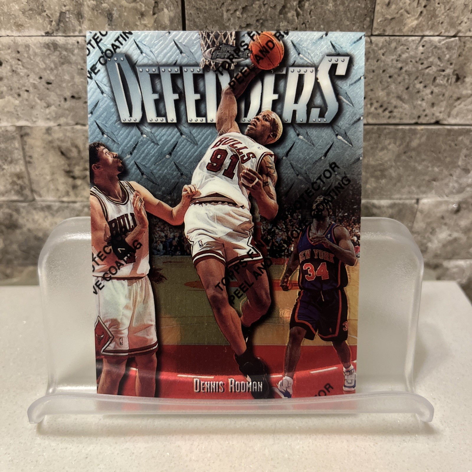 Dennis Rodman 1997-98 Topps Finest Defenders Embossed Parallel SSP #275 - BULLS Dennis Rodman 1997-98 Topps Finest Defenders Embossed Parallel SSP #275 - BULLS