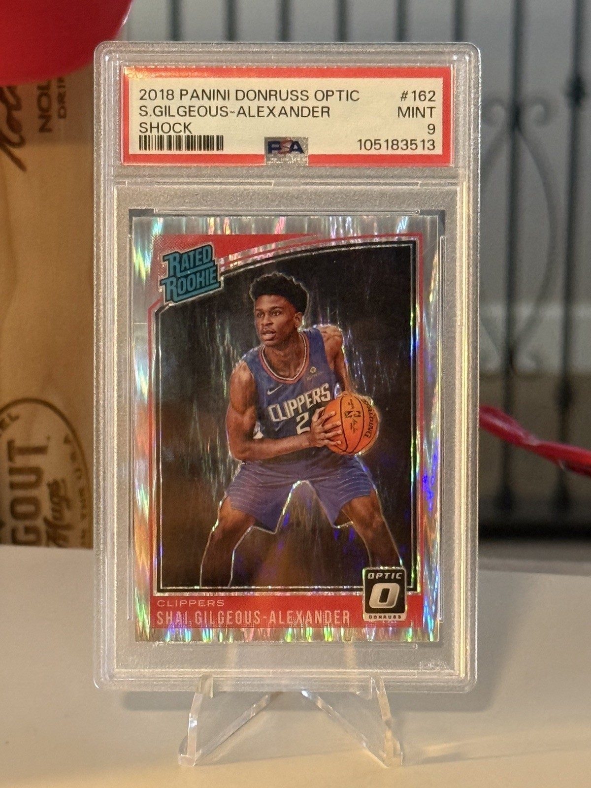 2018-19 Panini Donruss Optic Shai Gilgeous-Alexander Shock RC #162 PSA 9 2018-19 Panini Donruss Optic Shai Gilgeous-Alexander Shock RC #162 PSA 9