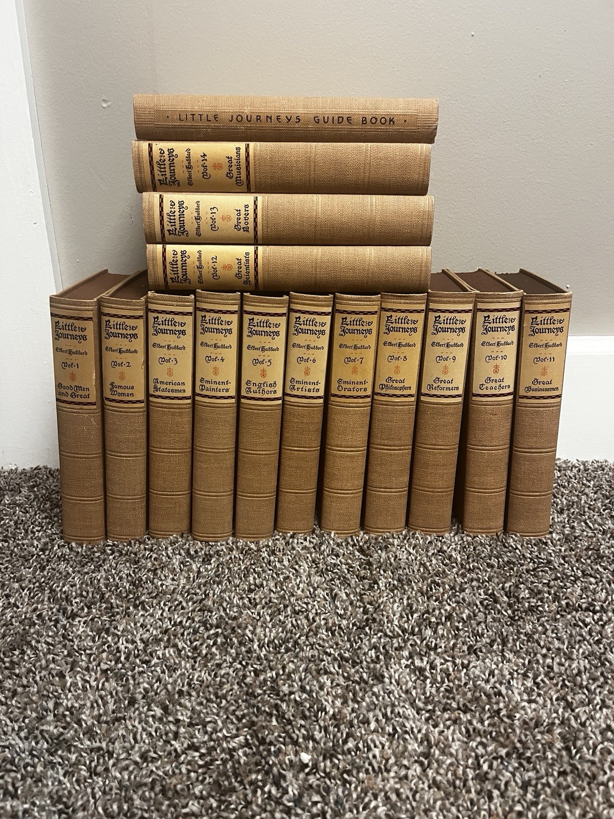 Little Journeys Complete Set 1-14 W/Guide Book 1928 Elbert Hubbard Collection Little Journeys Complete Set 1-14 W/Guide Book 1928 Elbert Hubbard Collection