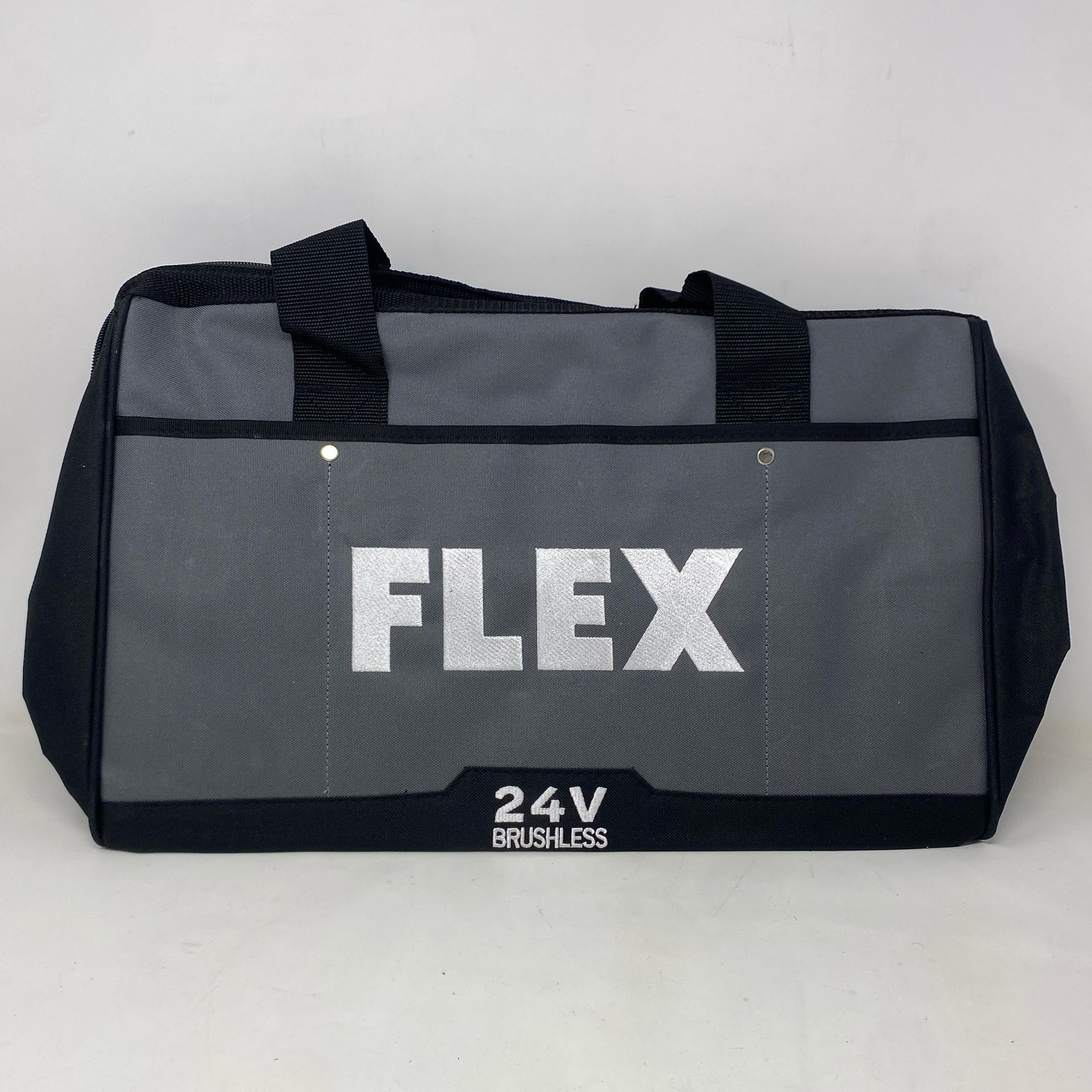 FLEX 24V Brushless Canvas Tool Bag Gray/Black/White 18in Zipper