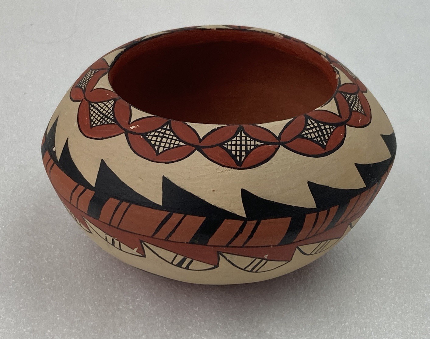 Vintage Jemez Pueblo Native American Pottery Signed F. Lucero Vintage Jemez Pueblo Native American Pottery Signed F. Lucero