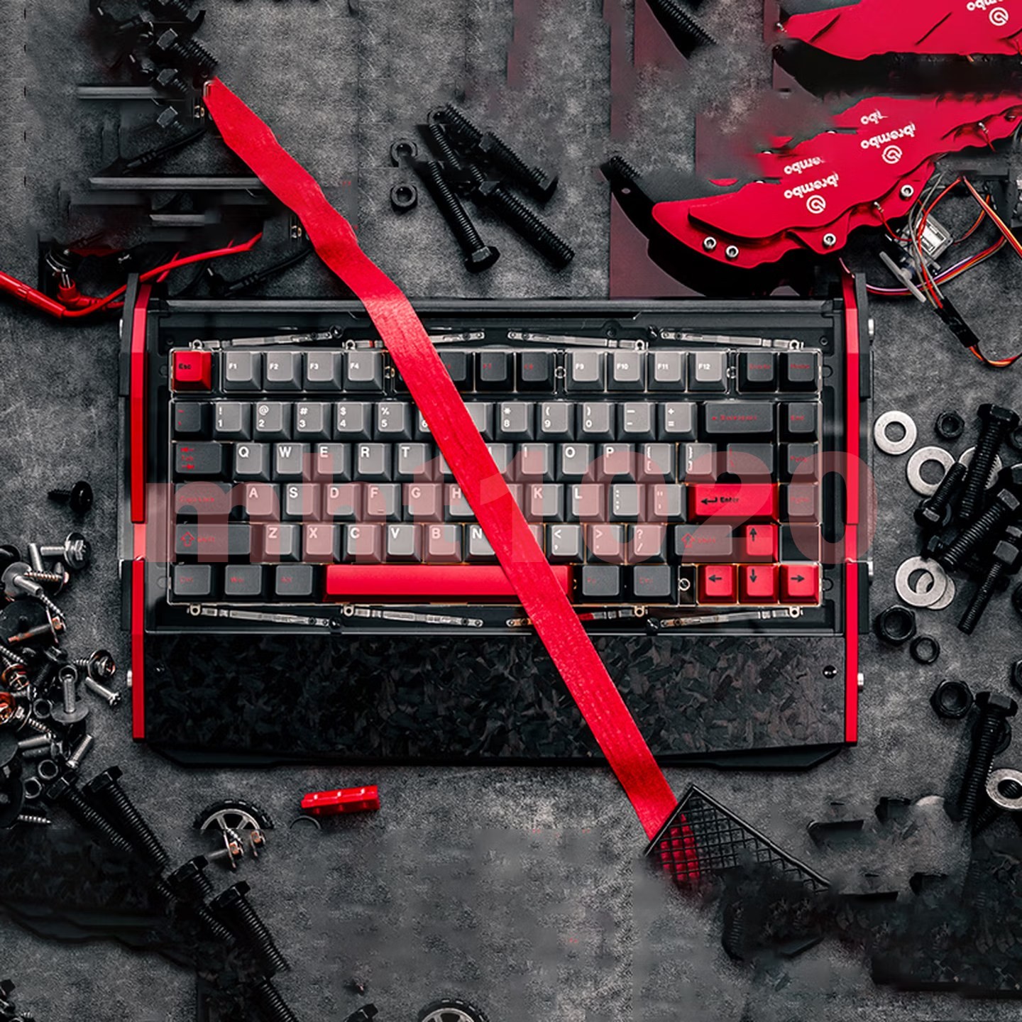 New Angry Miao Black Diamond 75 RT mechanical keyboard black red / delivery fast New Angry Miao Black Diamond 75 RT mechanical keyboard black red / delivery fast