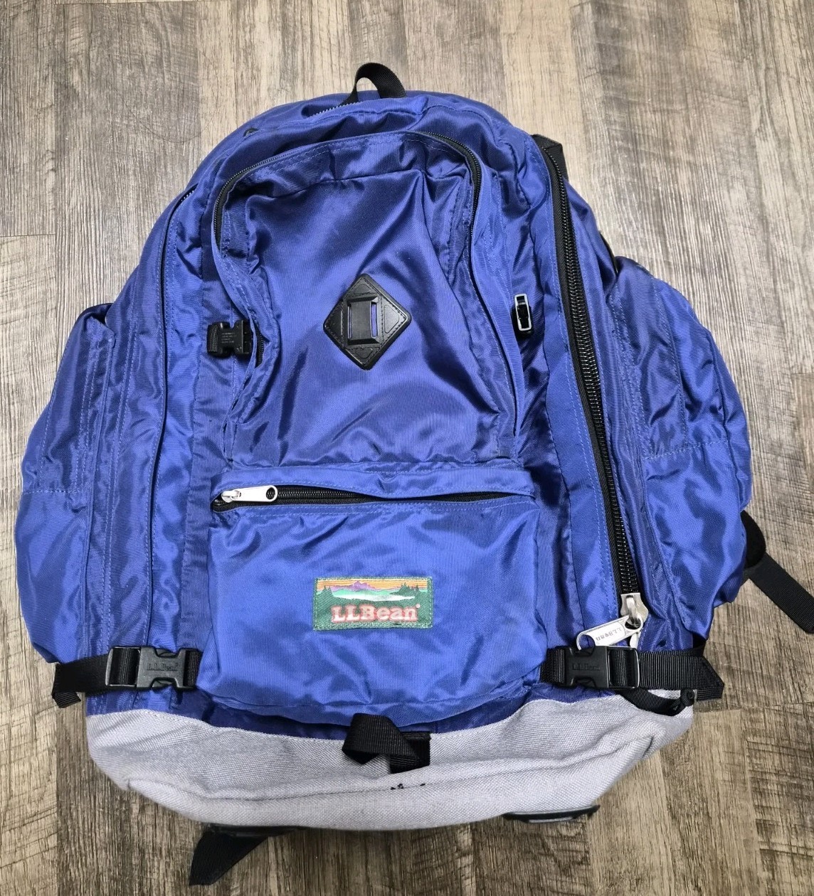 Vintage LL Bean Top Loading Mountain Trek Backpack Large Camping Hiking Blue Vintage LL Bean Top Loading Mountain Trek Backpack Large Camping Hiking Blue