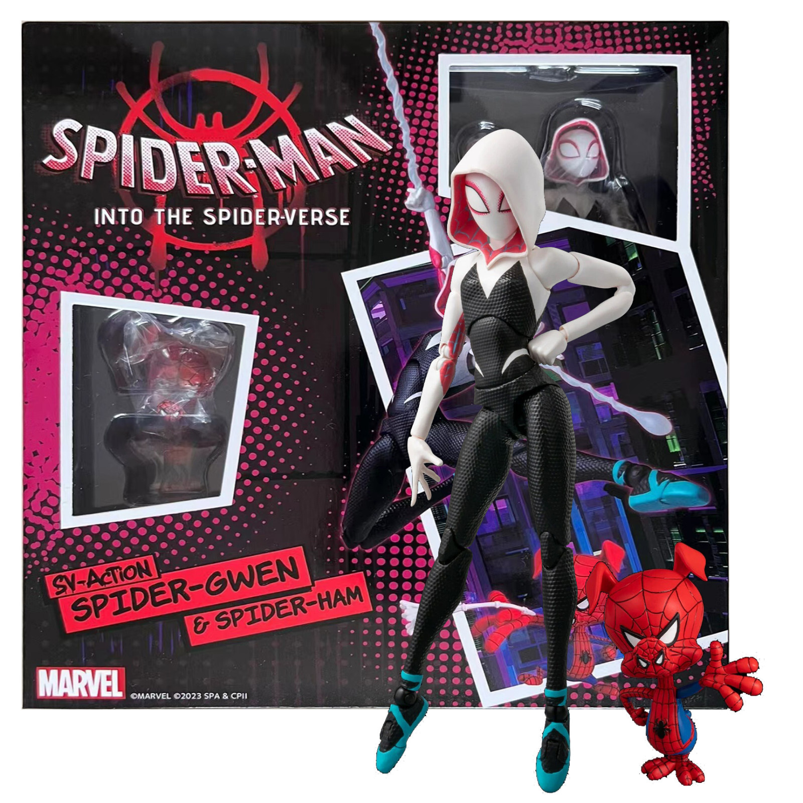 Spider-Man Action Figure Gwen Stacy Into The Spider Verse Toy Gift With Box