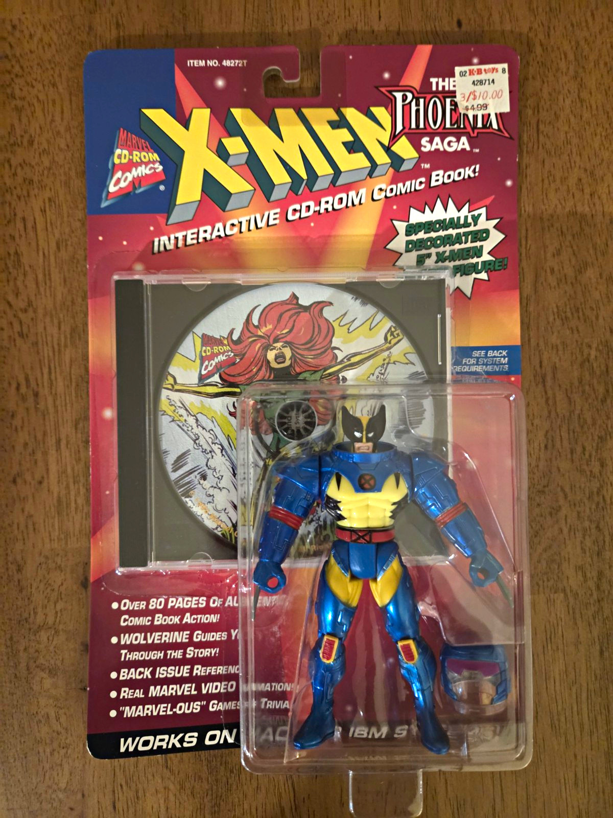 Vintage X-Men Phoenix Saga Wolverine Action Figure Boxed w/ CD-ROM 1996 Vintage X-Men Phoenix Saga Wolverine Action Figure Boxed w/ CD-ROM 1996