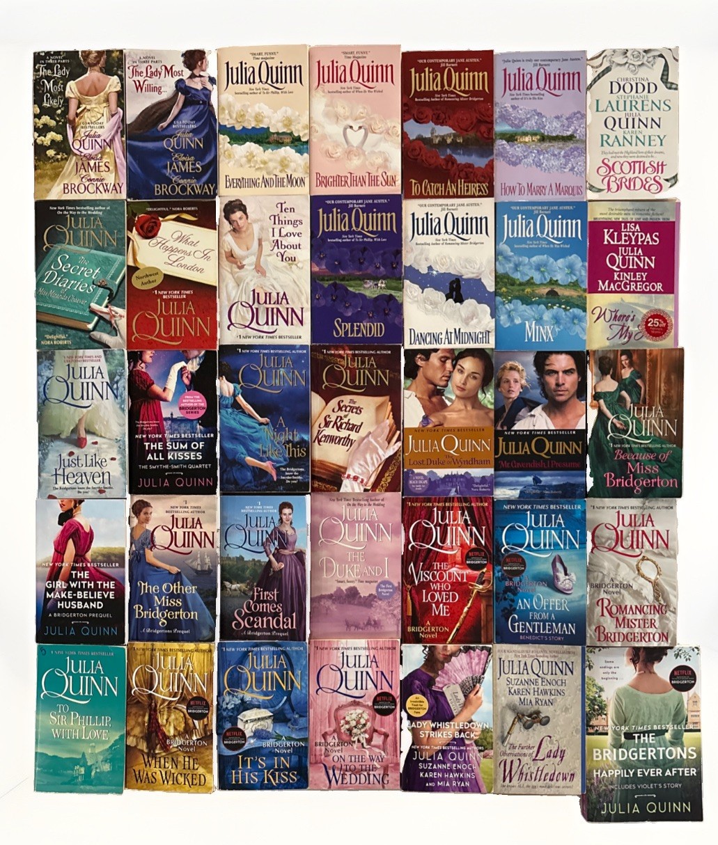 35 Book Set/9 Complete JULIA QUINN Series BRIDGERTON, Bevelstoke, Smythe-Smith++