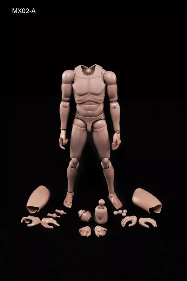 US MX02-A 1/6 Male Body Model Toy Flexible Standard Muscle Fit 12