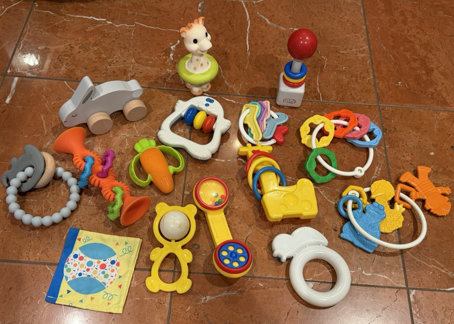 TODDLE TIME LITTLE TIKES SOFIE GIRAFFE FISHER-PRICE FAT BRAIN RATTLE TEETHER LOT