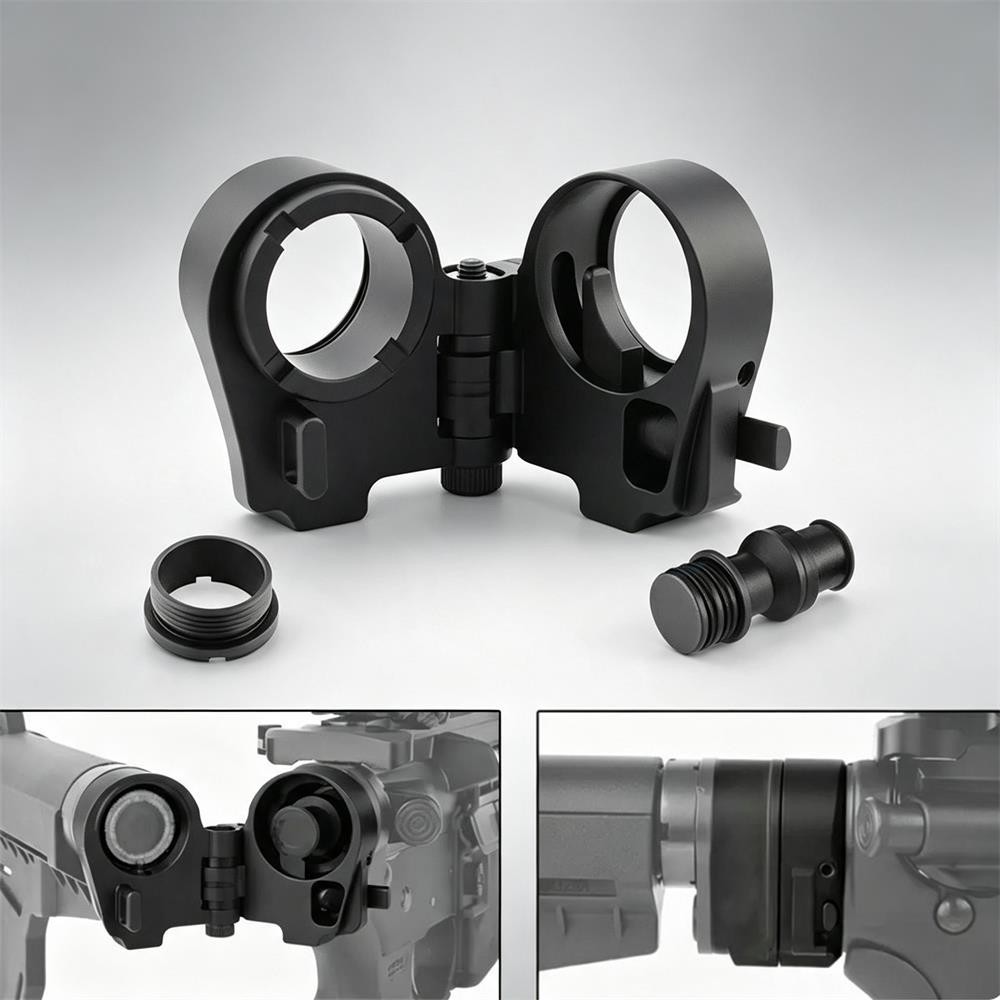 Folding Adapter AR10/.308 AR15/.223 CNC machined from Aluminum alloy