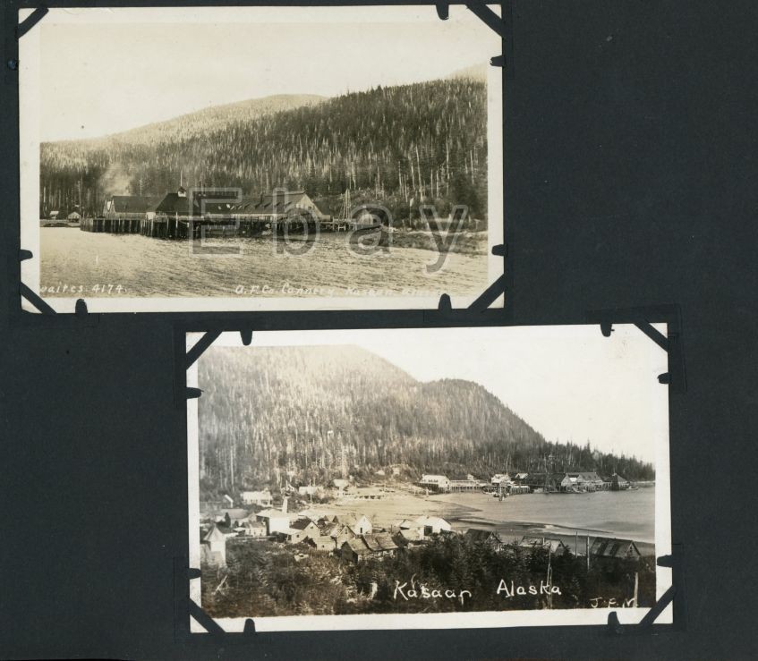 Vintage 1923 Photo Album Alaska Kasaan Kosciusko 130+ RPPC Postcard Photographs Vintage 1923 Photo Album Alaska Kasaan Kosciusko 130+ RPPC Postcard Photographs