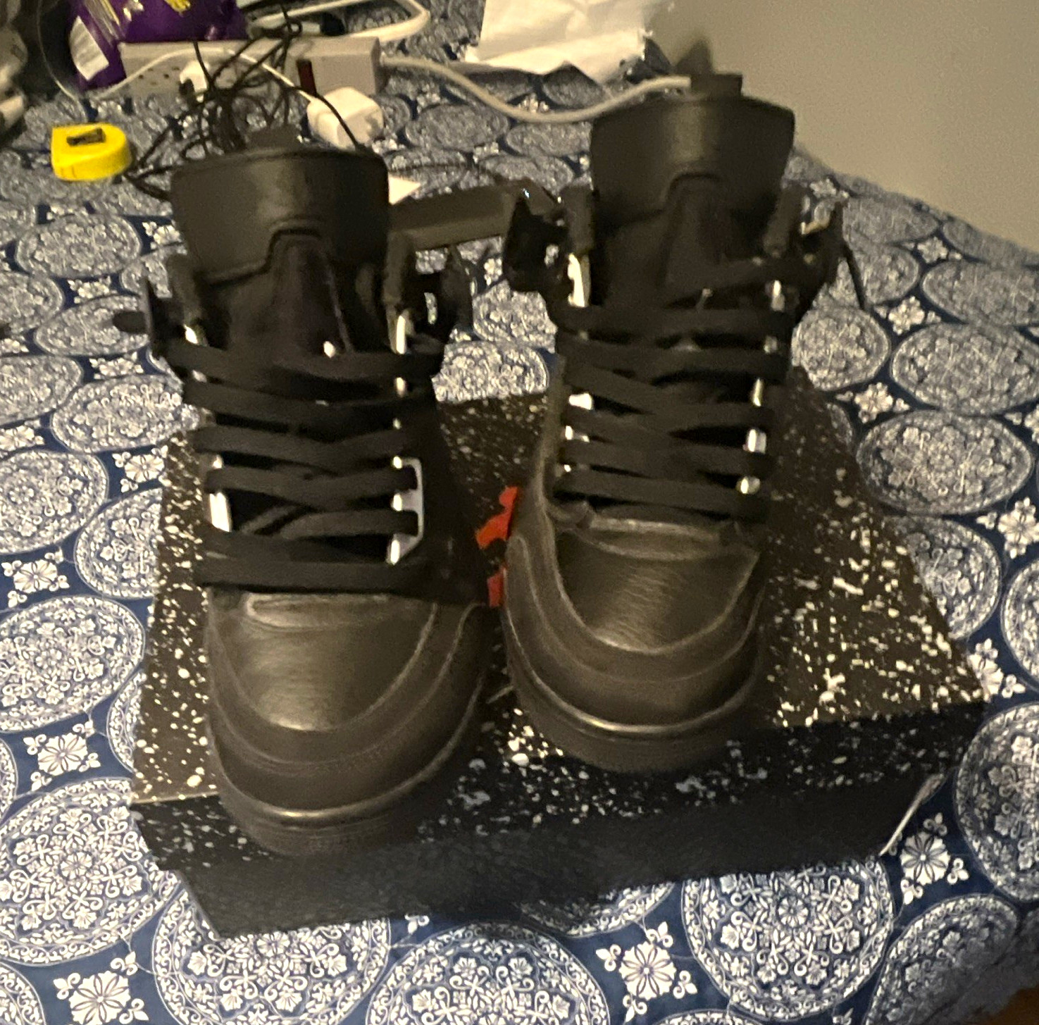 Jordan Men’s Black High Top Lace Up Athletic Sneaker New with Box Jordan Men’s Black High Top Lace Up Athletic Sneaker New with Box