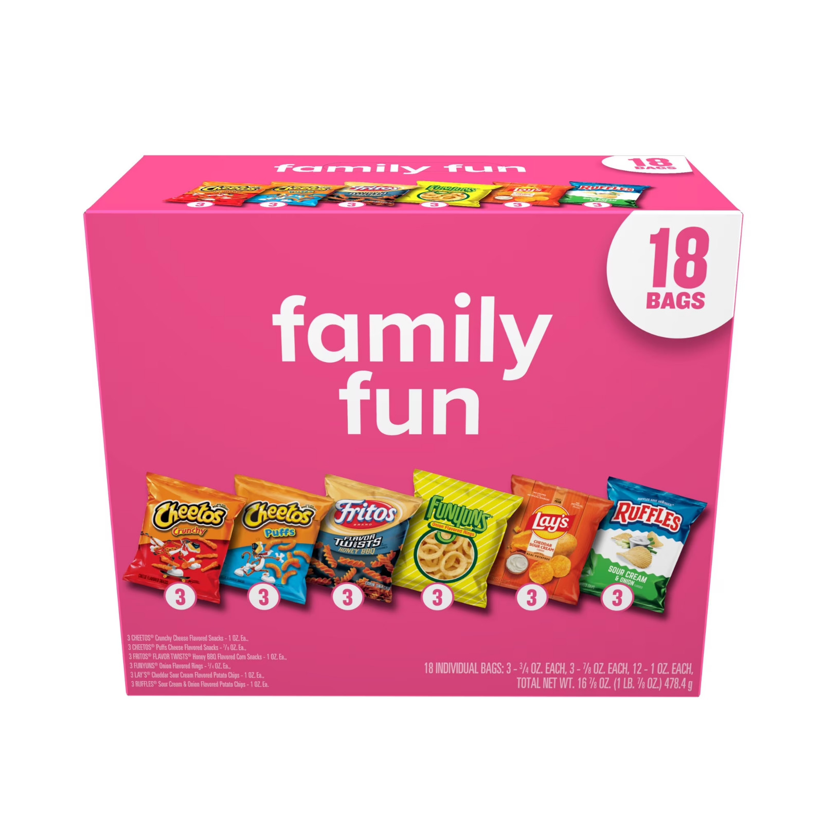 Frito Lay Family Fun Variety pack Snacks, 18 pack Frito Lay Family Fun Variety pack Snacks, 18 pack