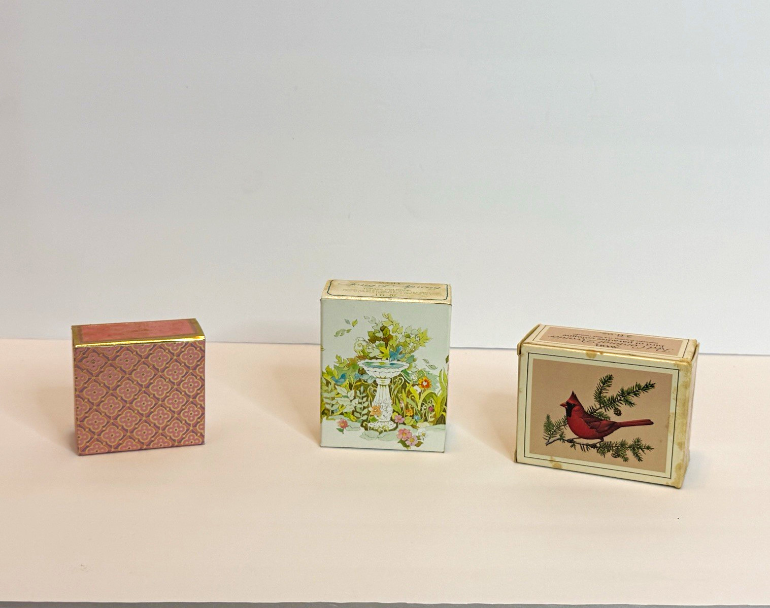 Lot of 3 Collectible Perfume Bottles w/ Boxes, Cardinal & Floral, Blue Bird Lot of 3 Collectible Perfume Bottles w/ Boxes, Cardinal & Floral, Blue Bird