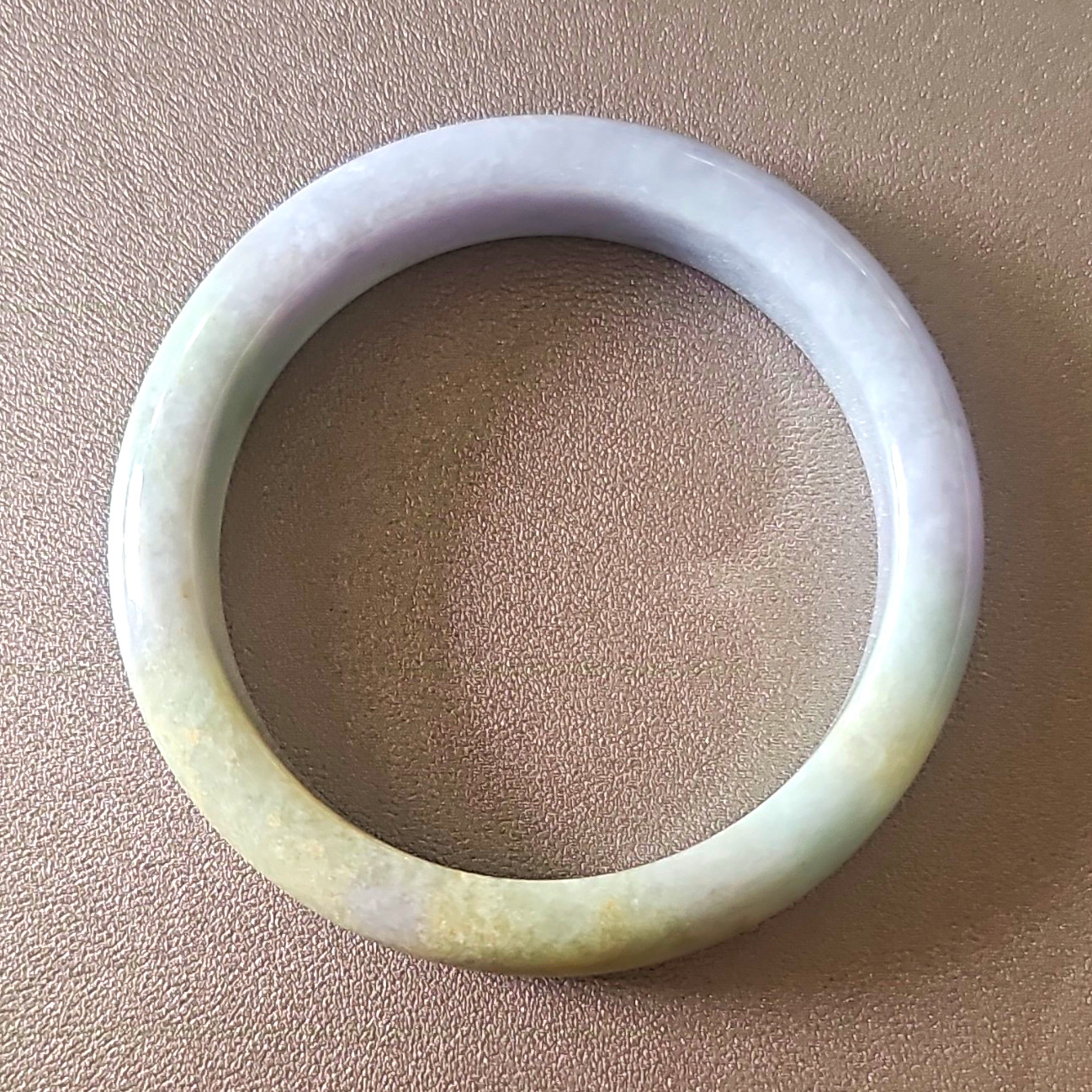 Jade Bangle Bracelet White/Green China Origin with Gem Testing Certificate