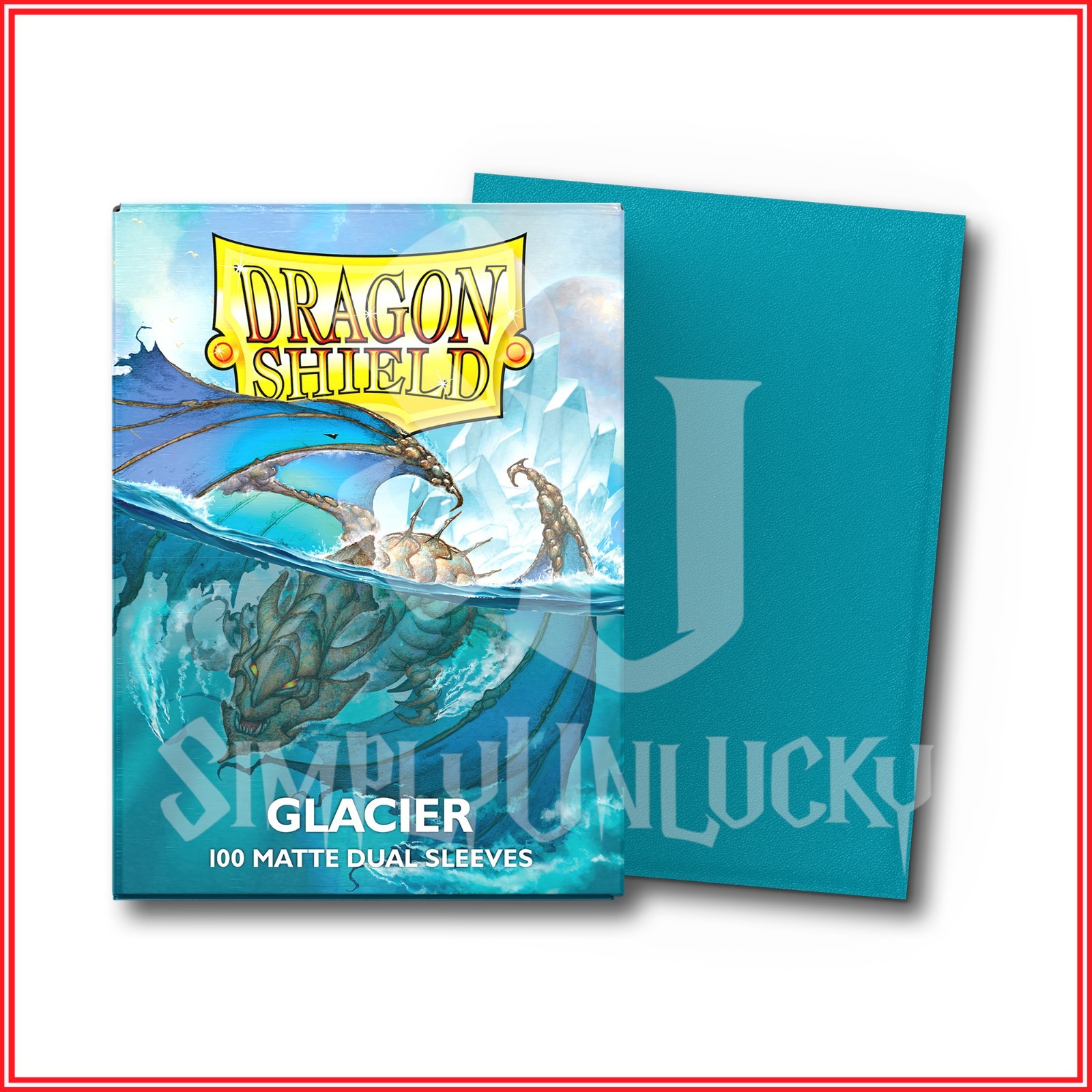 Glacier 100 Matte Dual Dragon Shield Sleeves Standard Size🐉for Pokémon MTG DBS