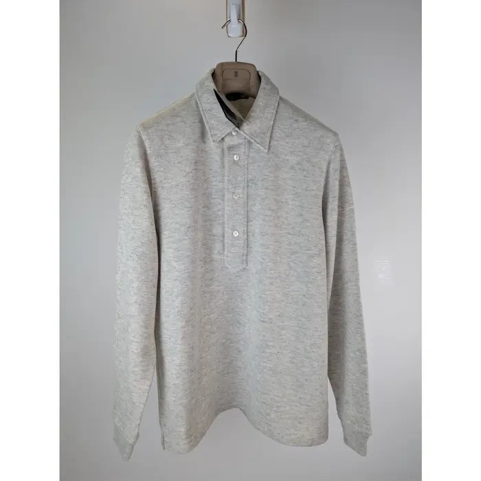 Tom Ford Cut And Sewn Long Sleeve Knitted Polo Shirt in Grey BNWT 44 US / 54 IT Tom Ford Cut And Sewn Long Sleeve Knitted Polo Shirt in Grey BNWT 44 US / 54 IT