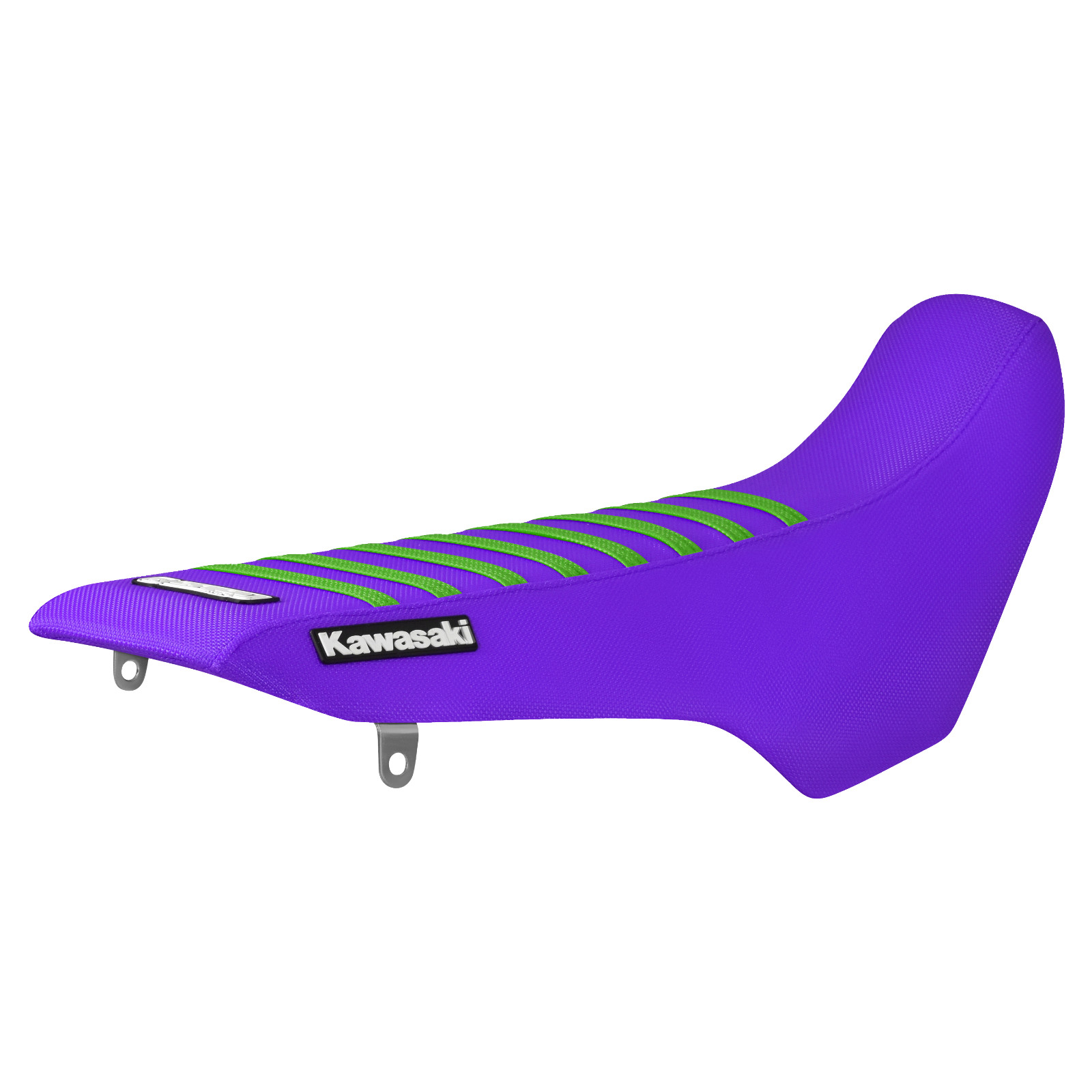 1993-1996 KAWASAKI KLX 650R gripper seat cover   all PURPLE w/ GREEN ribs #515