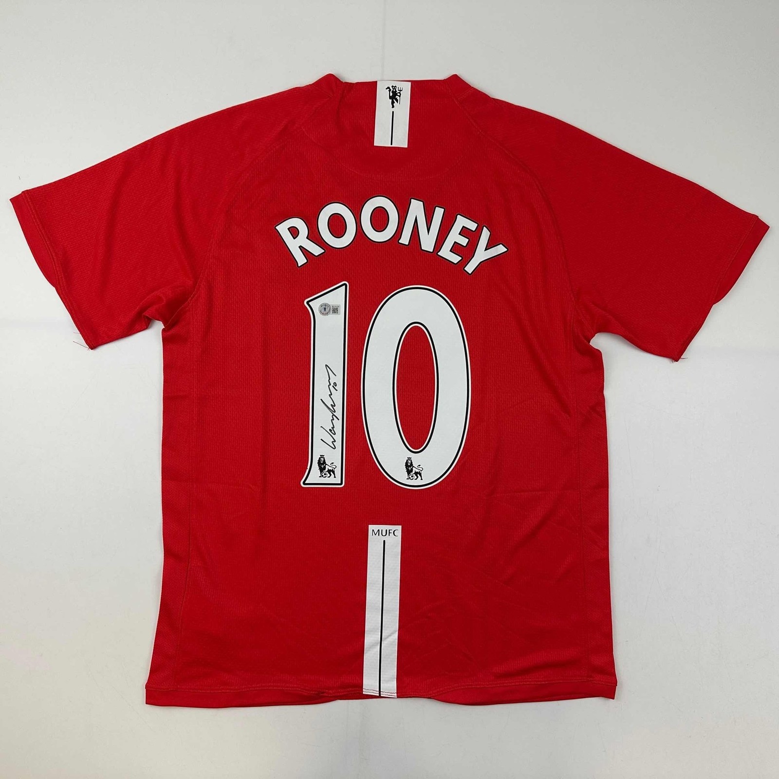 Autographed/Signed Wayne Rooney Manchester United Red 2008 Jersey BAS COA Autographed/Signed Wayne Rooney Manchester United Red 2008 Jersey BAS COA