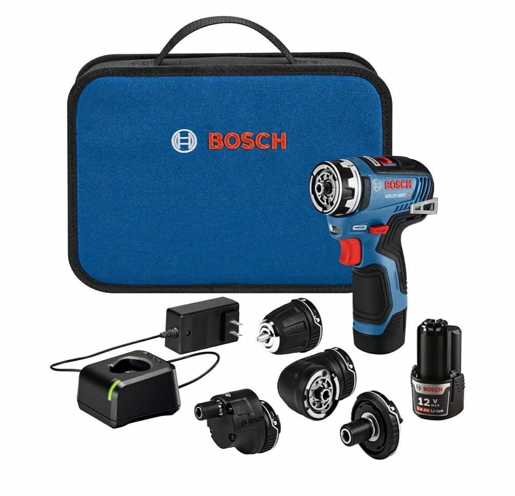 Bosch GSR12V-300FCB22 FlexiClick 5-in-1 12V MAX Brushless Kit 2x2Ah Bosch GSR12V-300FCB22 FlexiClick 5-in-1 12V MAX Brushless Kit 2x2Ah